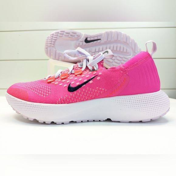 Nike React Escape Run Flyknit Pink Prime Magenta DC4269-600 Running sneakers 12 - Picture 6 of 10